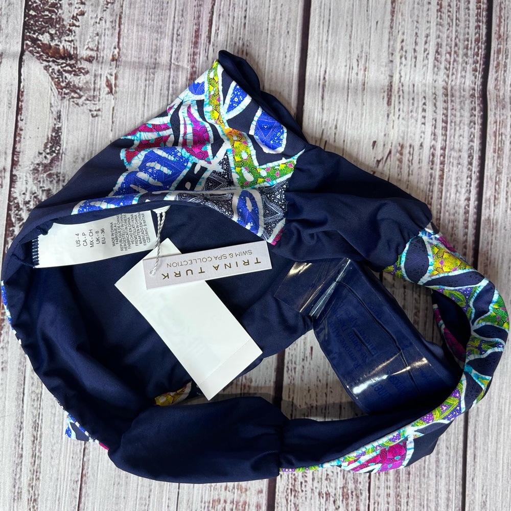 Trina Turk Navy Swim Bikini Bottom - Picture 7 of 7